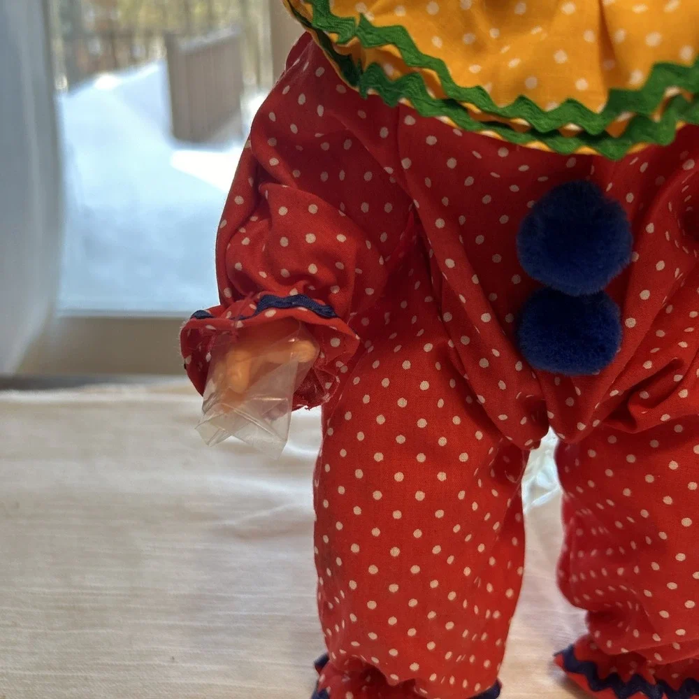 Gatabox Rare Clown Face Baby Doll Soft Body Red Hair 1981